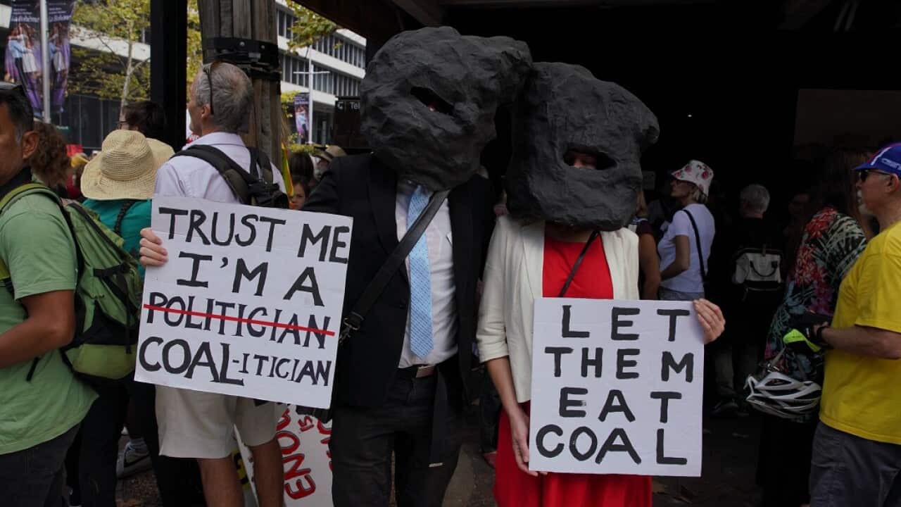 Thousands of anti-coal protesters took to streets of Sydney's CBD to call for NSW government to prioritise clean water, air and land over coal and gas projects.