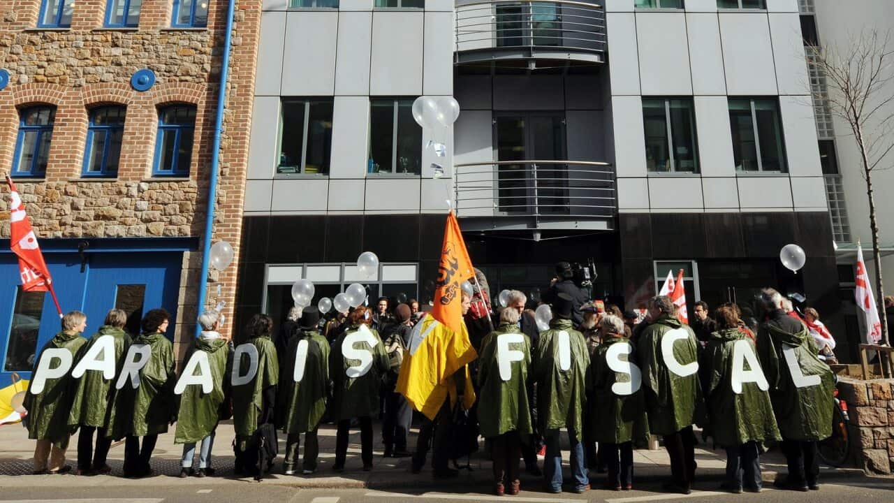 A protest in 2009 in the town of St Helier on Jersey, calingl for tax reforms