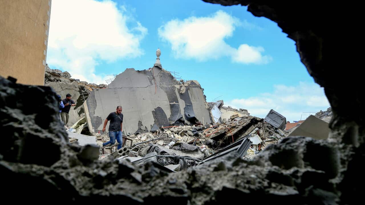Aftermath of Israeli airstrike in Tyre, Lebanon