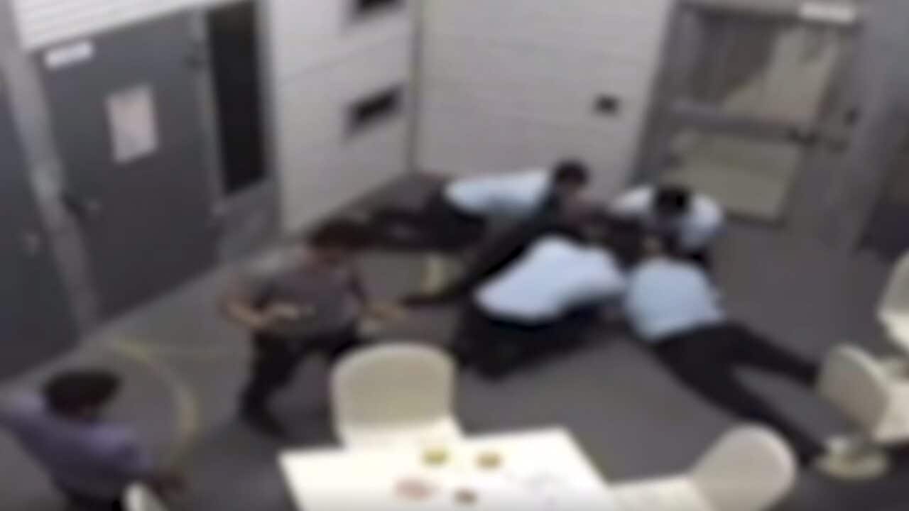 The footage, filmed inside the Christmas Island detention centre, has been described as "shocking" and "excessive".