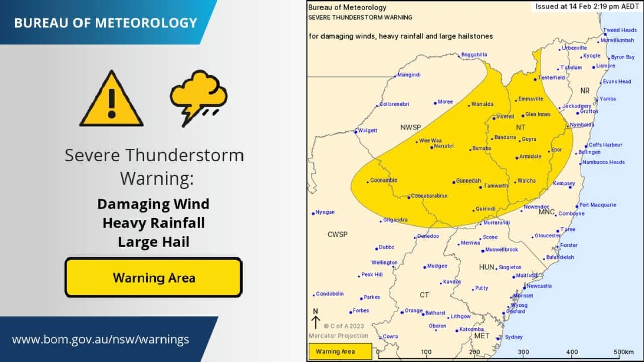 氣象局就新州及昆州雷暴天氣發警告。