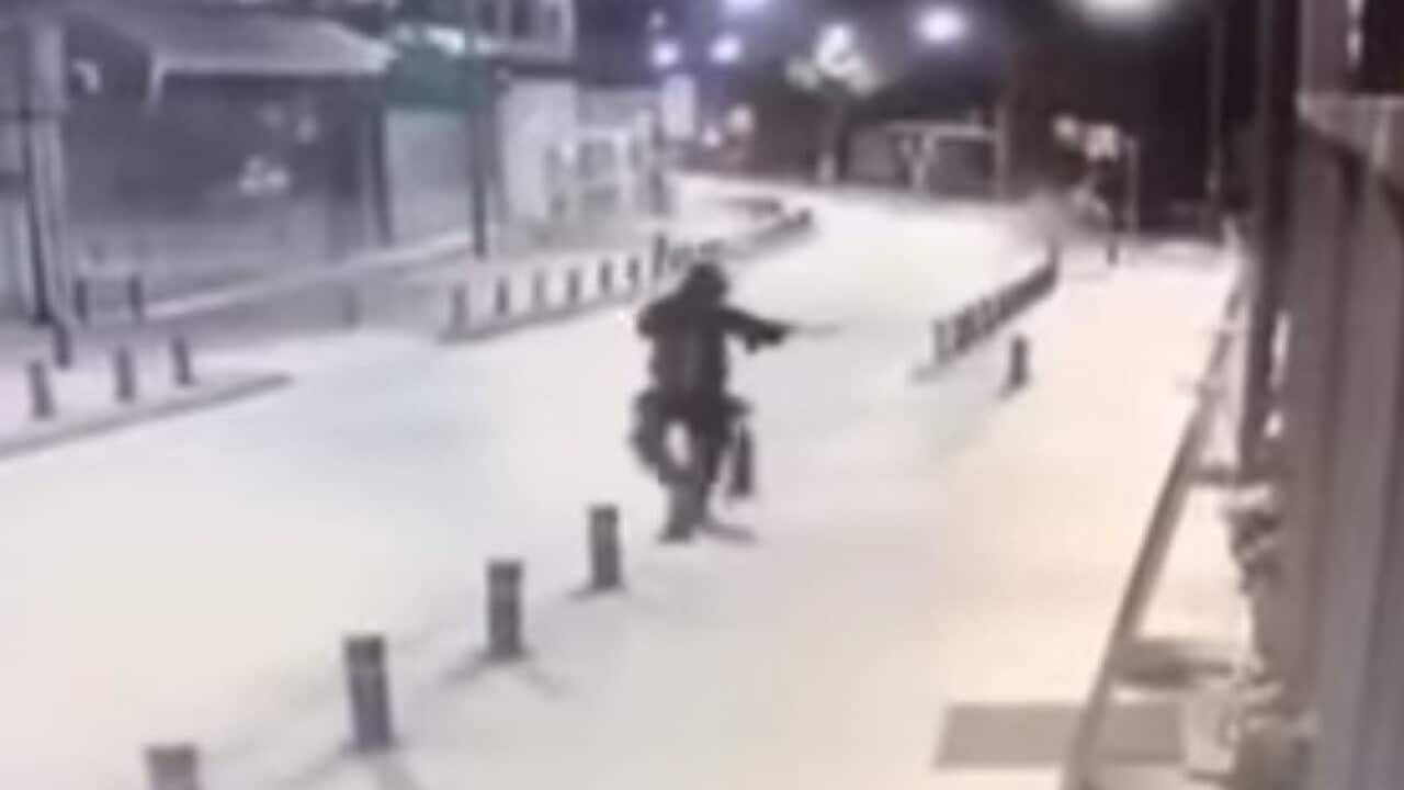Footage of the masked shooter in Ayia Napa