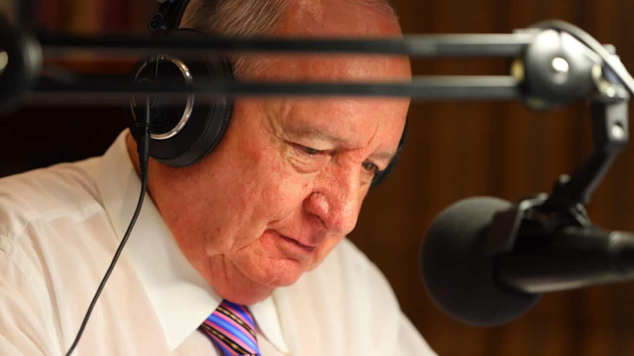 Outgoing Australian broadcaster Alan Jones.