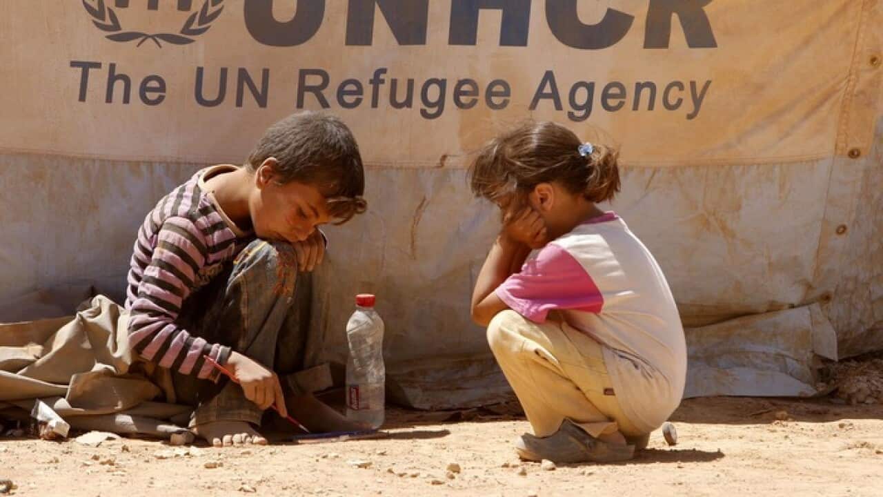 Syrian refugee children in Jordan