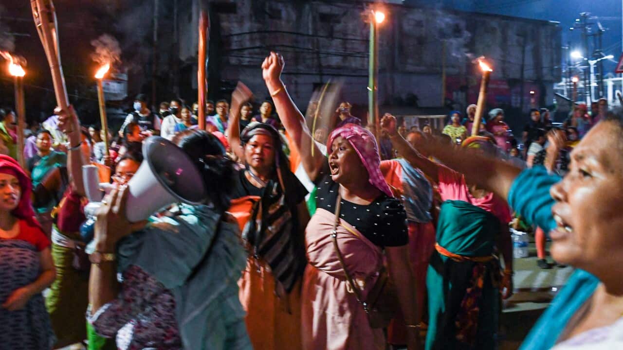 Women's activist group, Meira Paibi, protest in Imphal, India - 16 Jul 2023