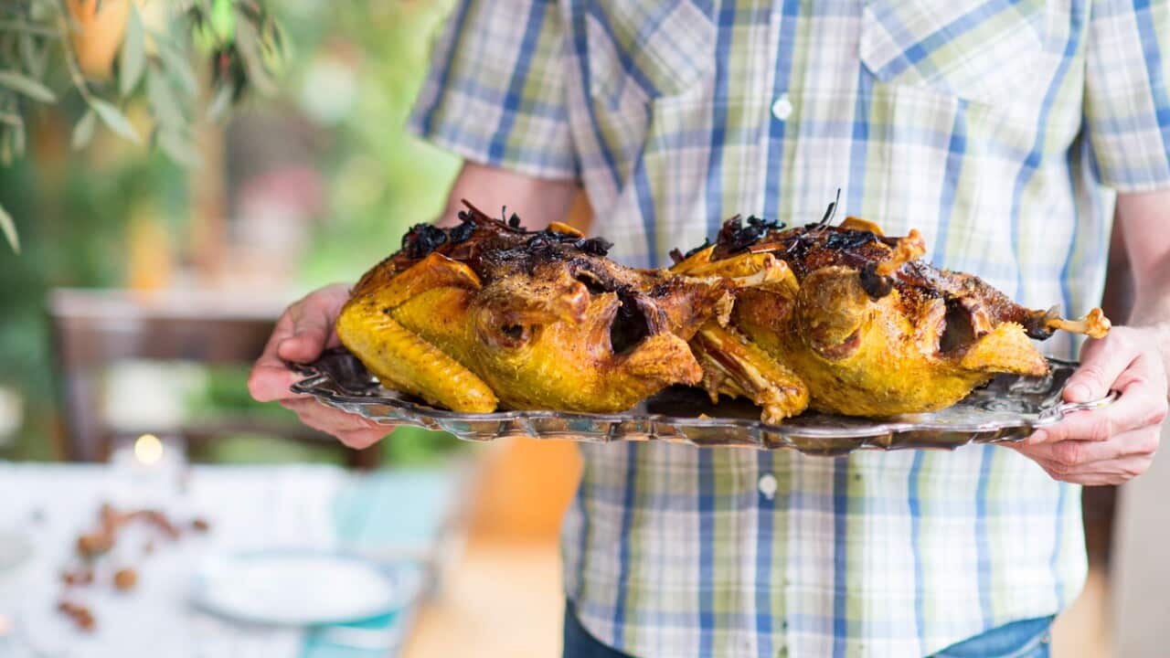 Road duck and brandied cumquats