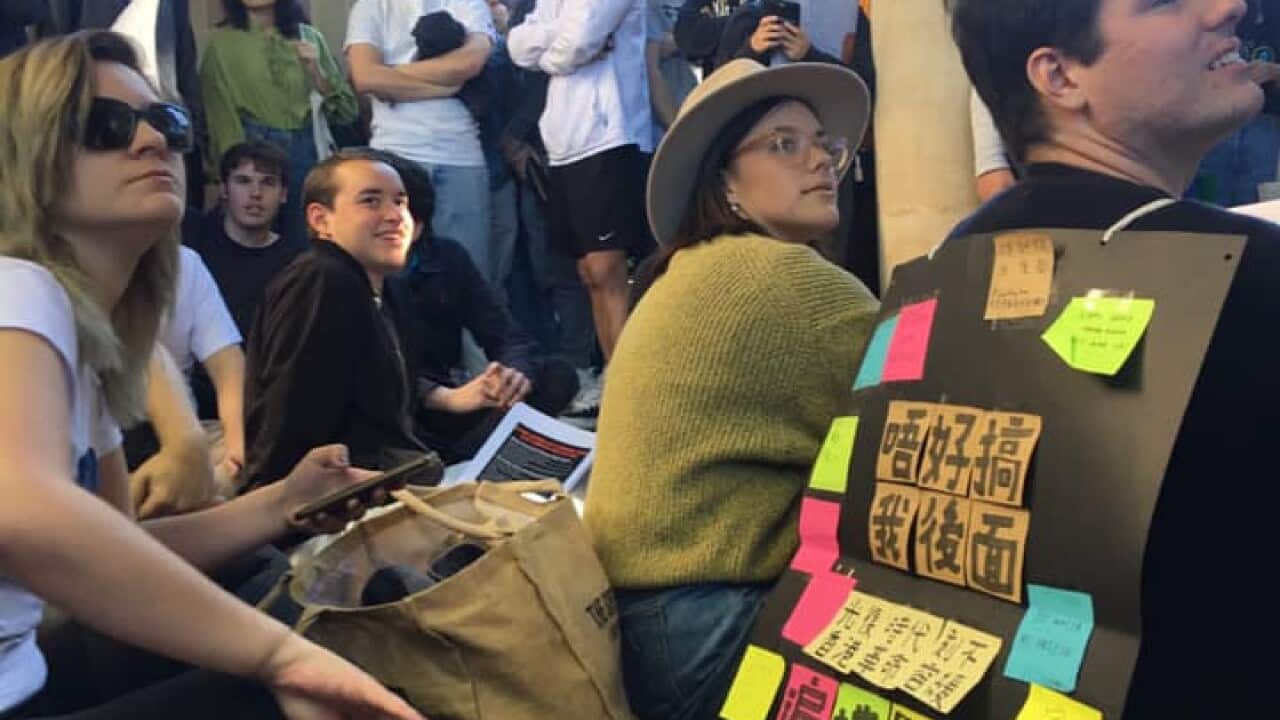 UQ Protest in support of Hong Kong