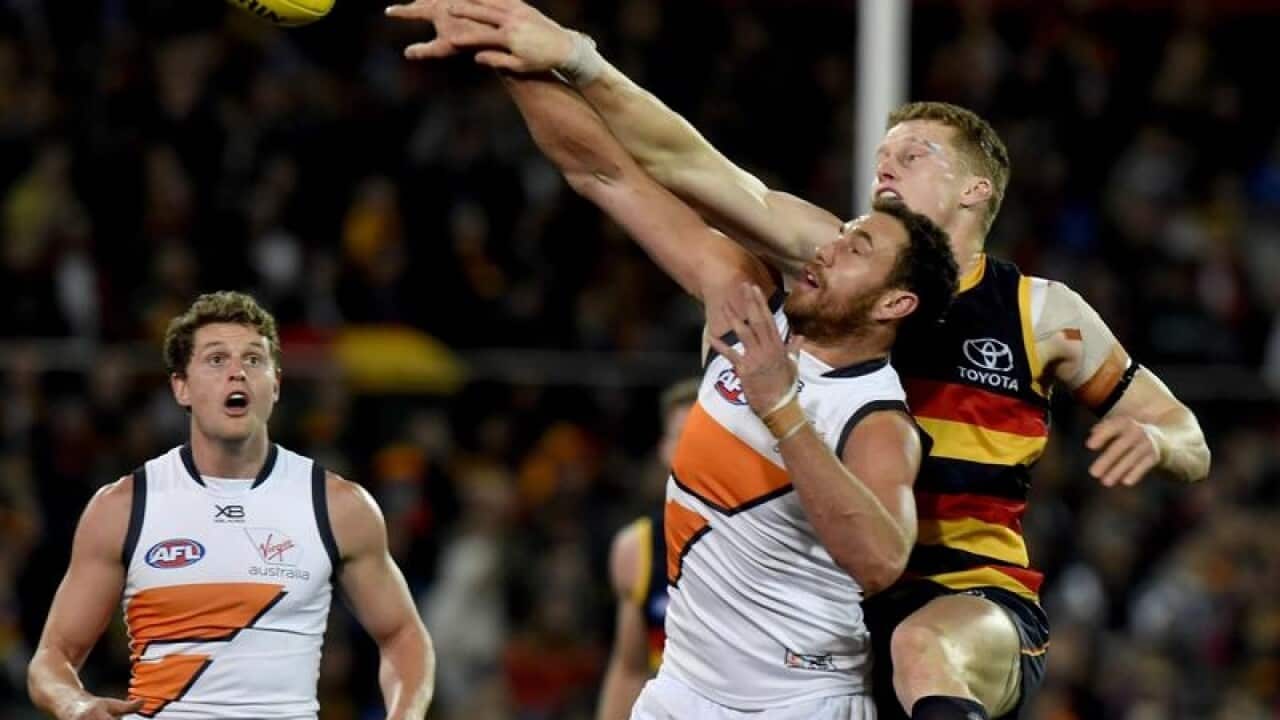 GWS and Adelaide AFL players