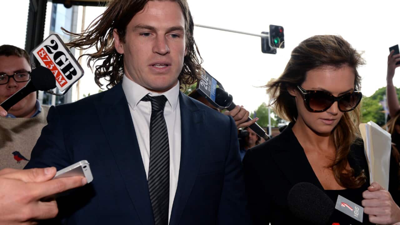 NRL player David Williams leaves the Downing Centre court