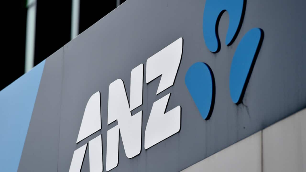 An ANZ bank sign