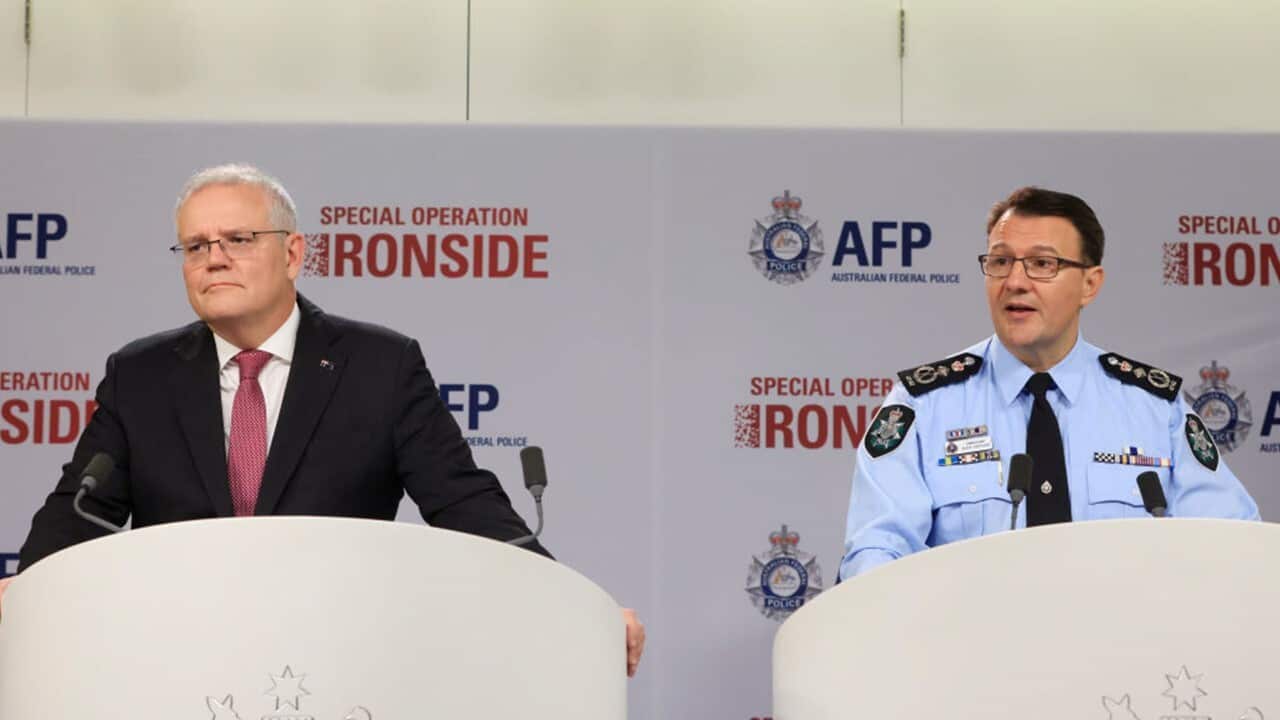 The Prime Minister and Federal Police Commissioner (Getty)