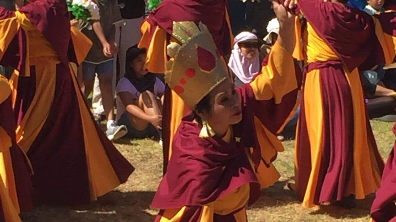 Sinulog dancers at the biggest Sinulog festival in South Clayton, Victoria