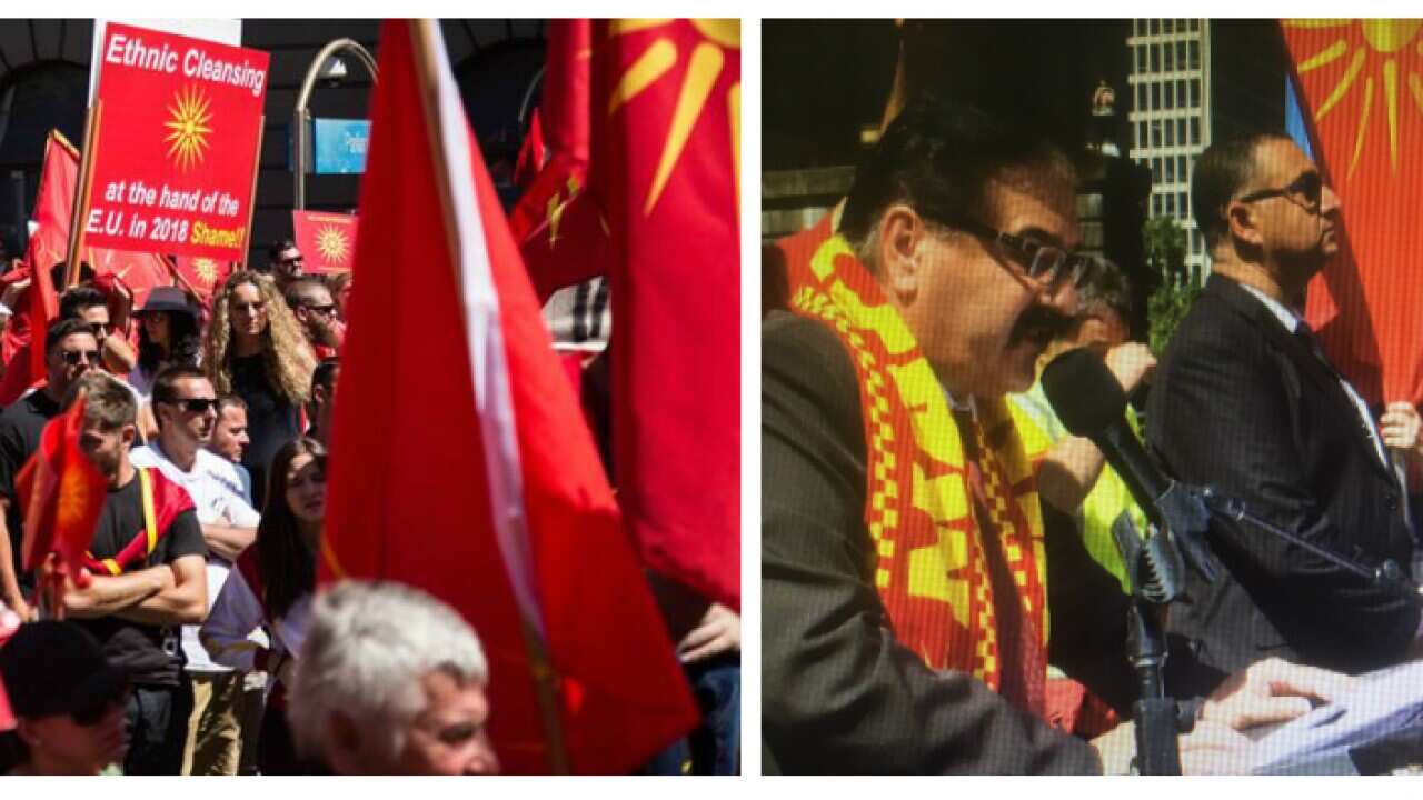 Macedonian community protests Melbourne