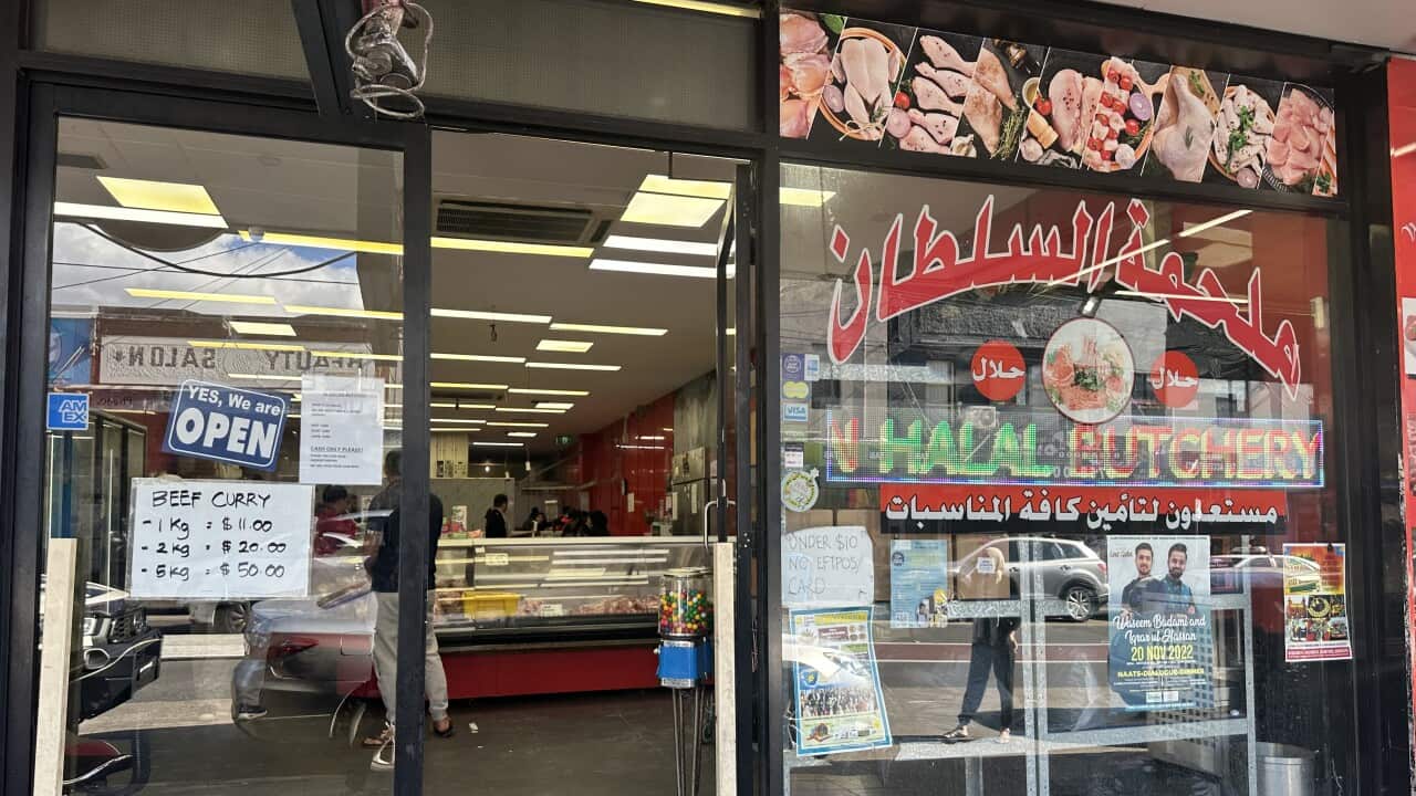 清真肉店的店面