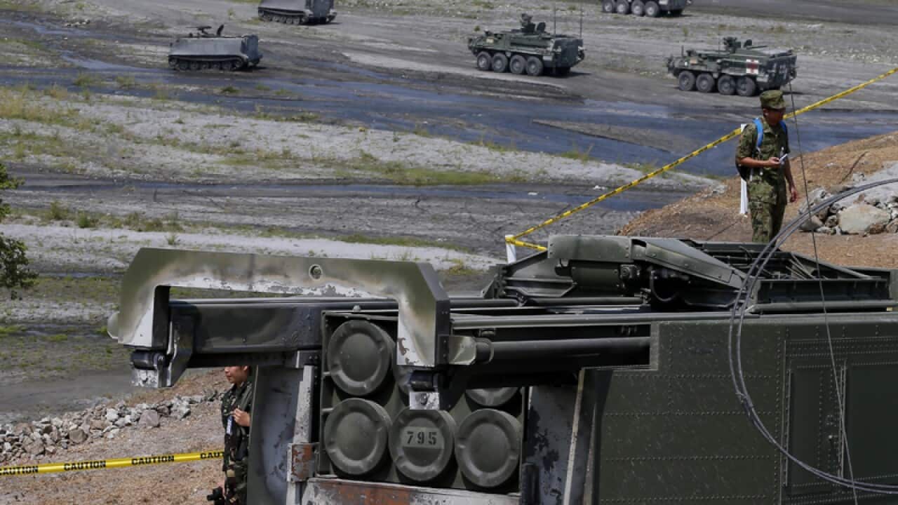 A US-made HIMARS during the joint US-Philippines military exercise