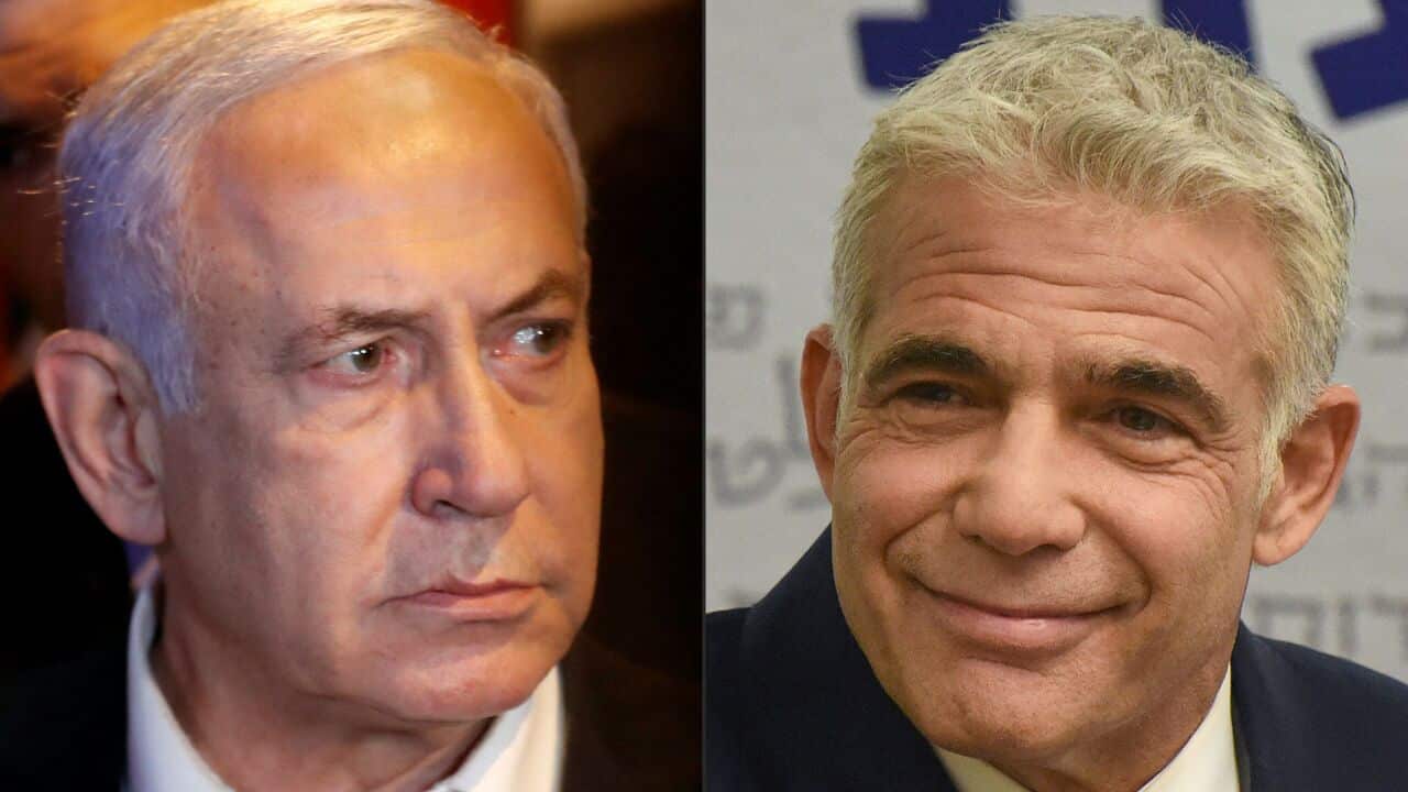 Israel's opposition leader Yair Lapid (r) has moved closer to unseating Prime Minister Benjamin Netanyahu (l).