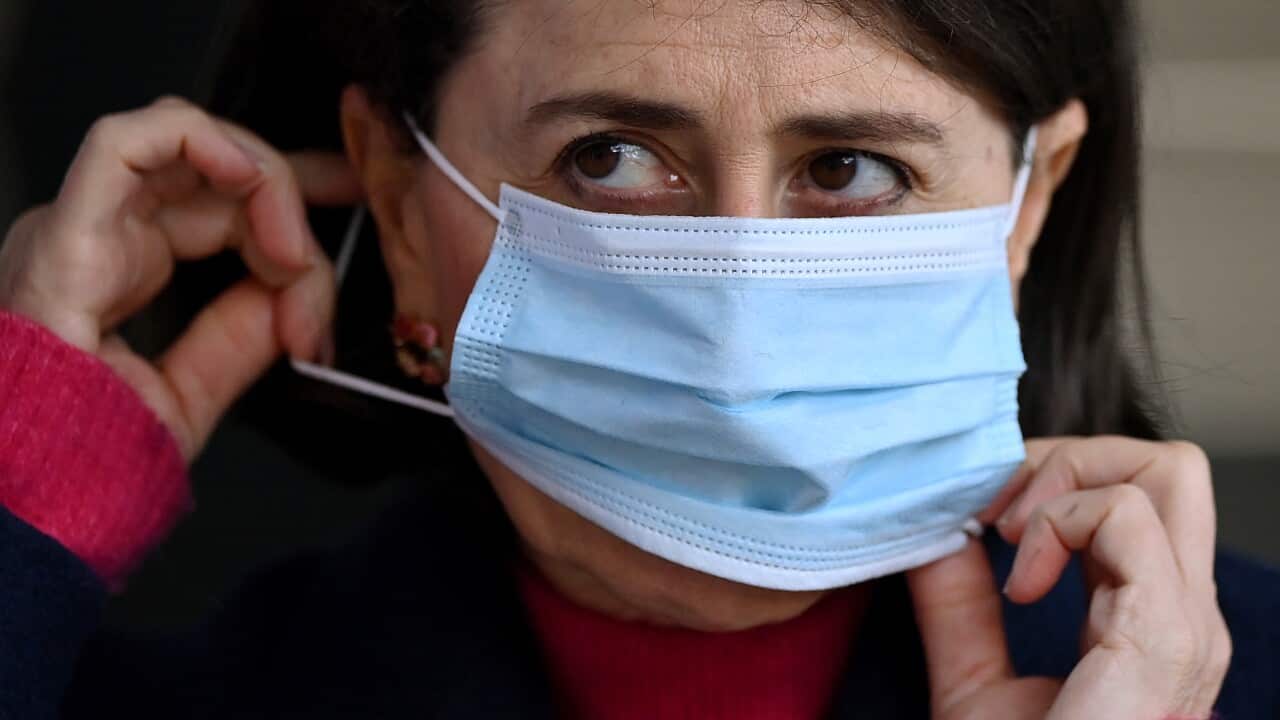 NSW Premier Gladys Berejiklian during a press conference in Sydney, Sunday, July 11, 2021