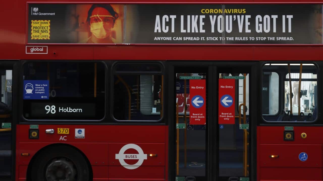 The British coronavirus education campaign in London.