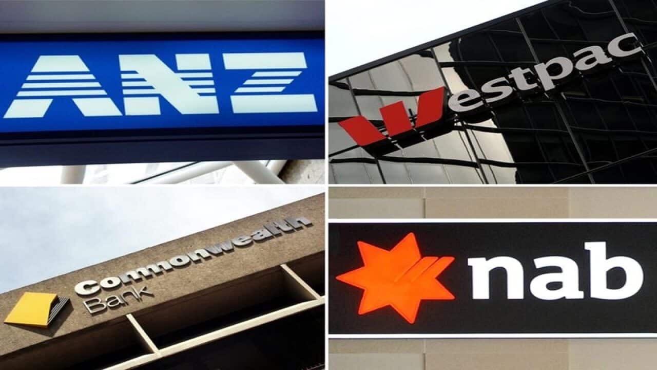 Composite image of the logos of Australia's 'big four' banks.