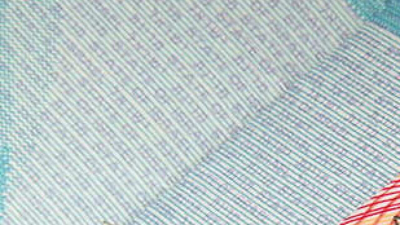 closeup of australian visa in passport