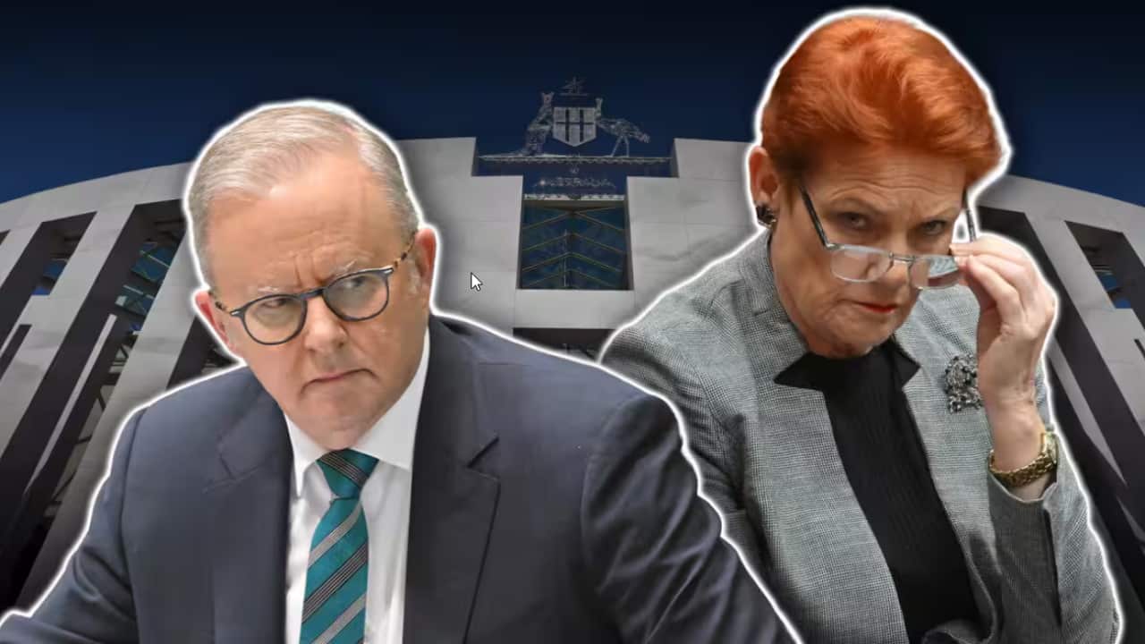 Prime Minister Anthony Albanese has responded to an attack on his late mother's time in housing commission by One Nation leader Pauline Hanson.png