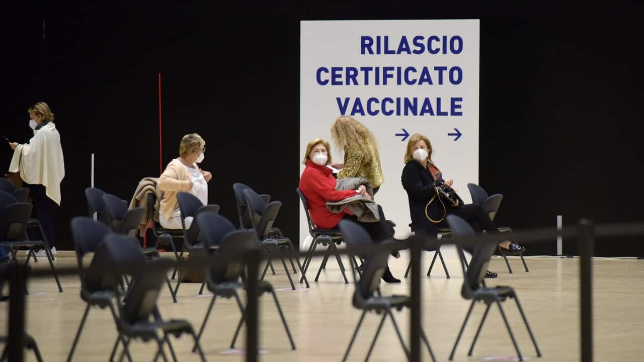 Un centro vaccinale a Roma