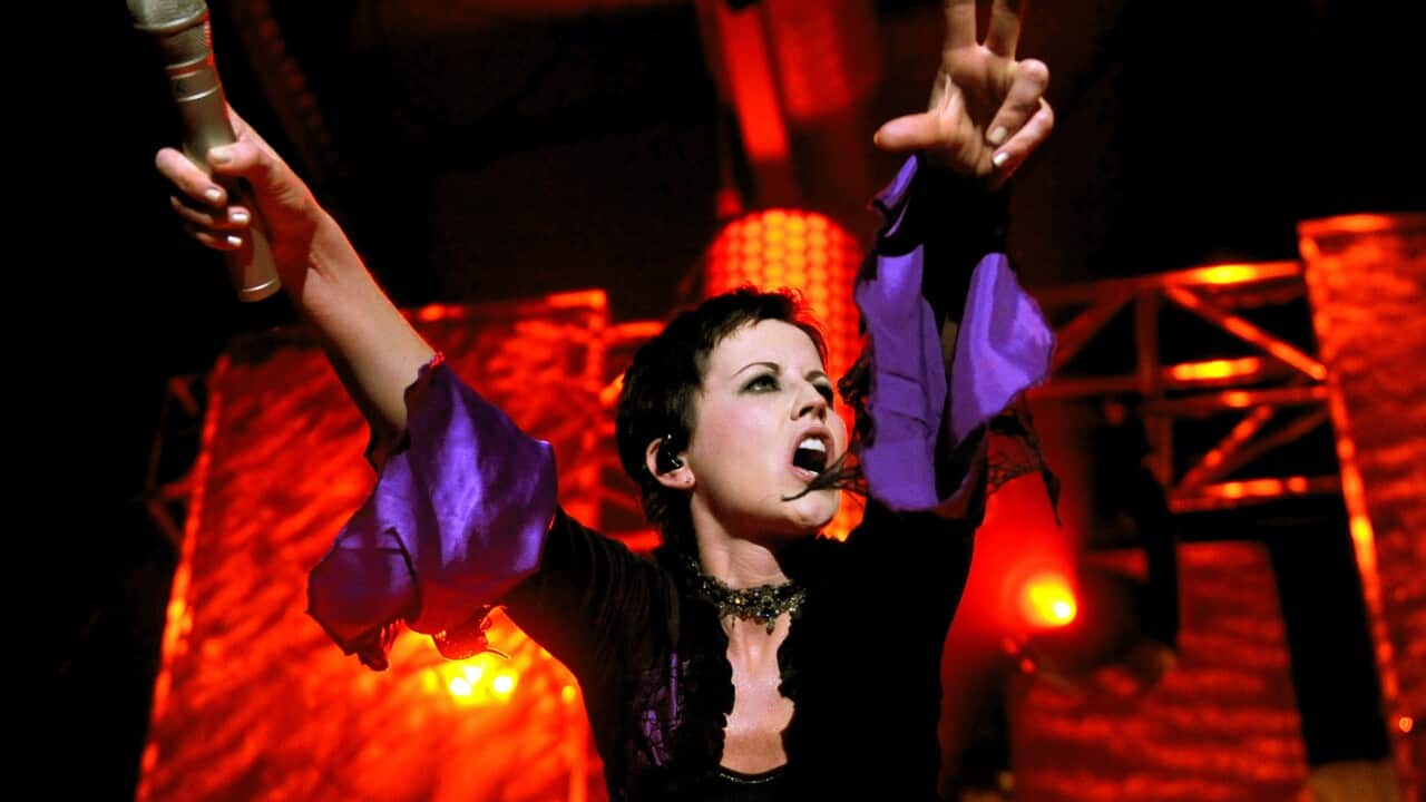 A file photo taken on 27 March 2010 shows Irish singer Dolores O'Riordan of the Irish rock band 'The Cranberries' performing on stage in Berlin, Germany. O'Riordan passed away at the age of 46 on 15 January in London. Photo: Britta Pedersen/dpa
