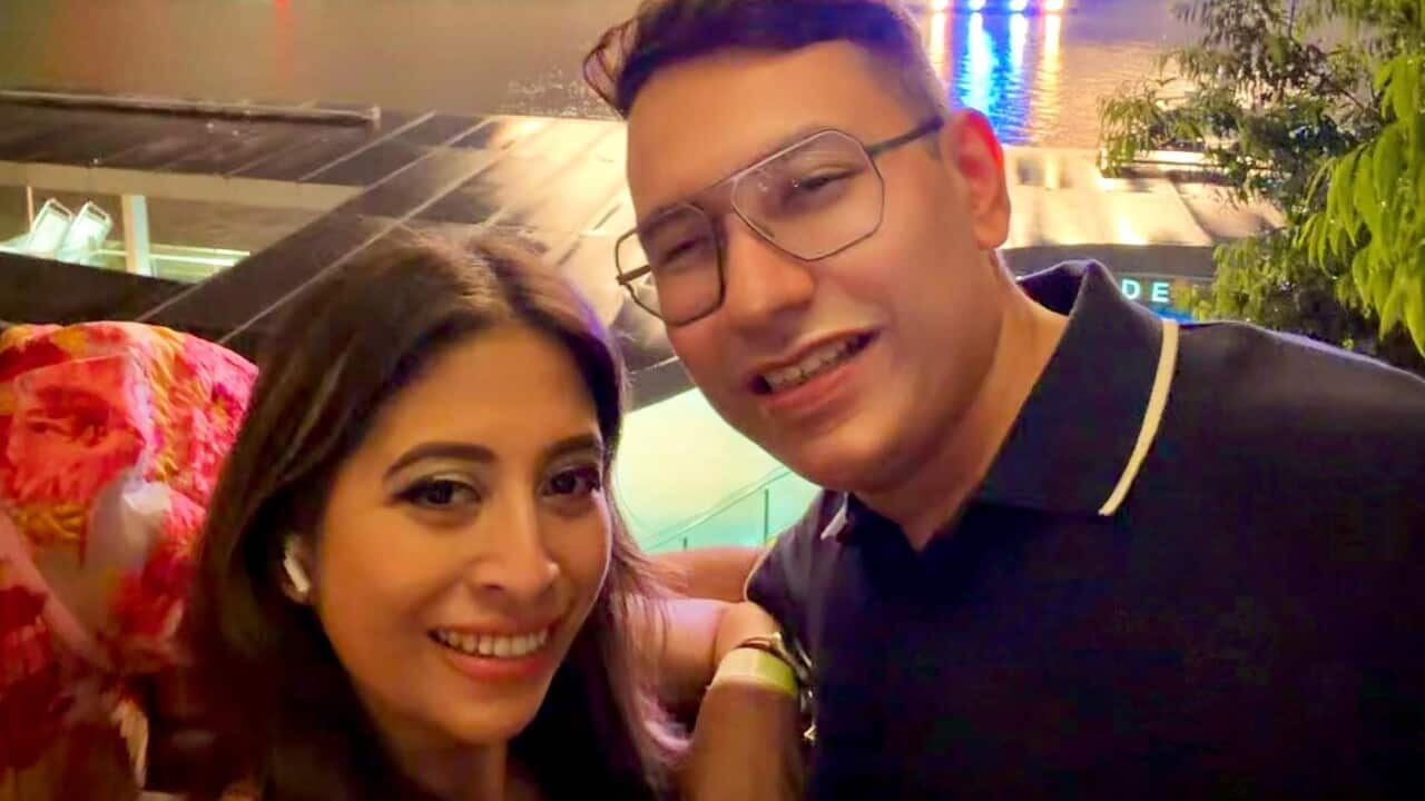 Raj Balani and his Indonesian wife Ana who is a singer – Melbourne, 2026. Photo courtesy: Raj Balani.