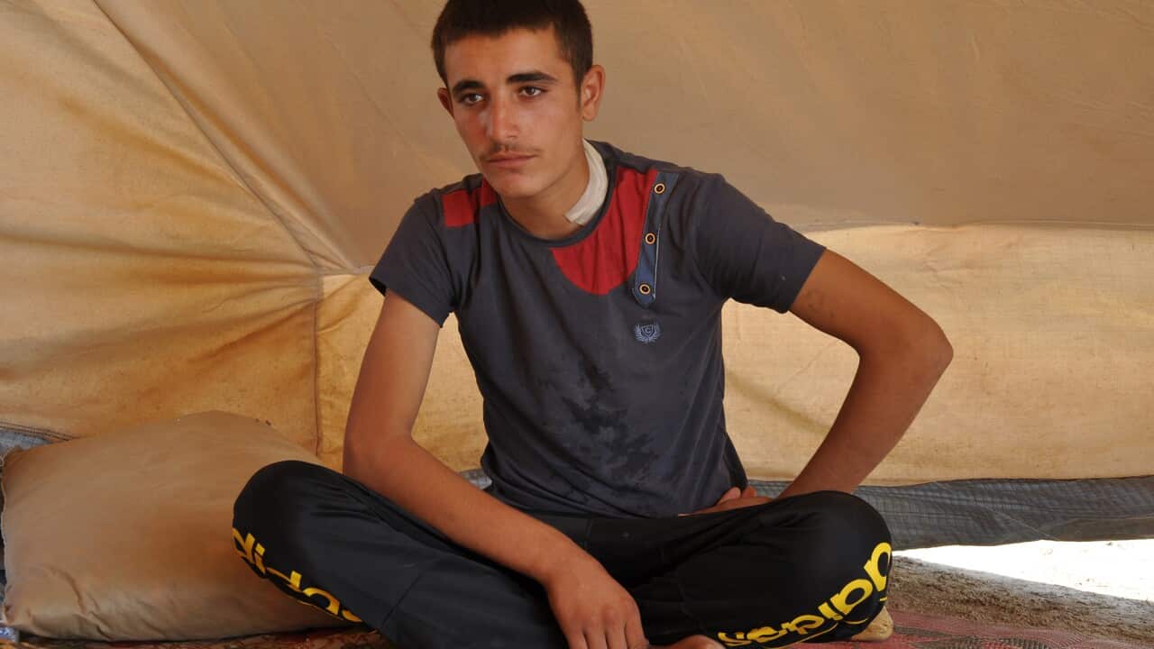The Islamic State missed when they tried to execute 17-year-old Khidir, a Yazidi from Kocho, Iraq.(Foreign Policy/Lauren Bohn)