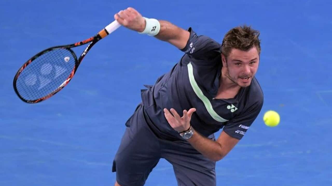 Stan Wawrinka of Switzerland in action at the Australian Open.