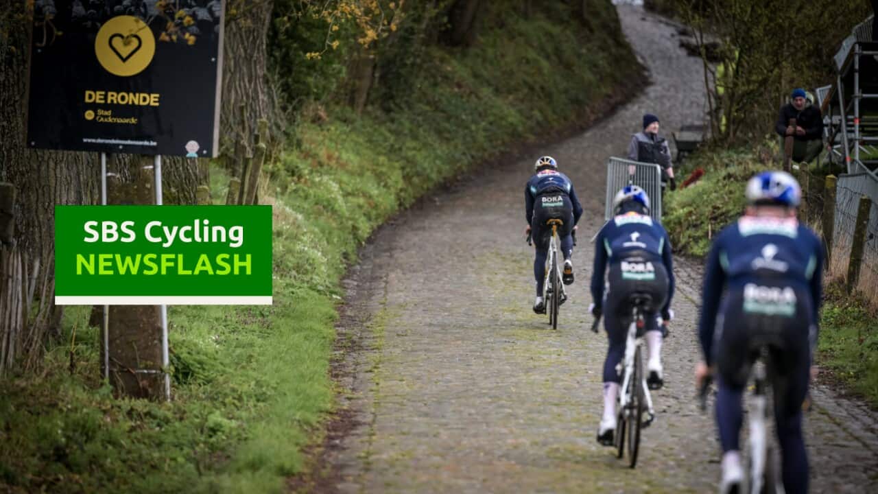 Belgian Remco Evenepoel of Red Bull-BORA-hansgrohe pictured in action during a track reconaissance ahead of the Ronde van Vlaanderen/ Tour des Flandres/ Tour of Flanders cycling race, Thursday 02 April 2026. The 110th edition of the cycling race will take place on Sunday 05 April. BELGA PHOTO DAVID PINTENS (Photo by DAVID PINTENS/Belga/Sipa USA)