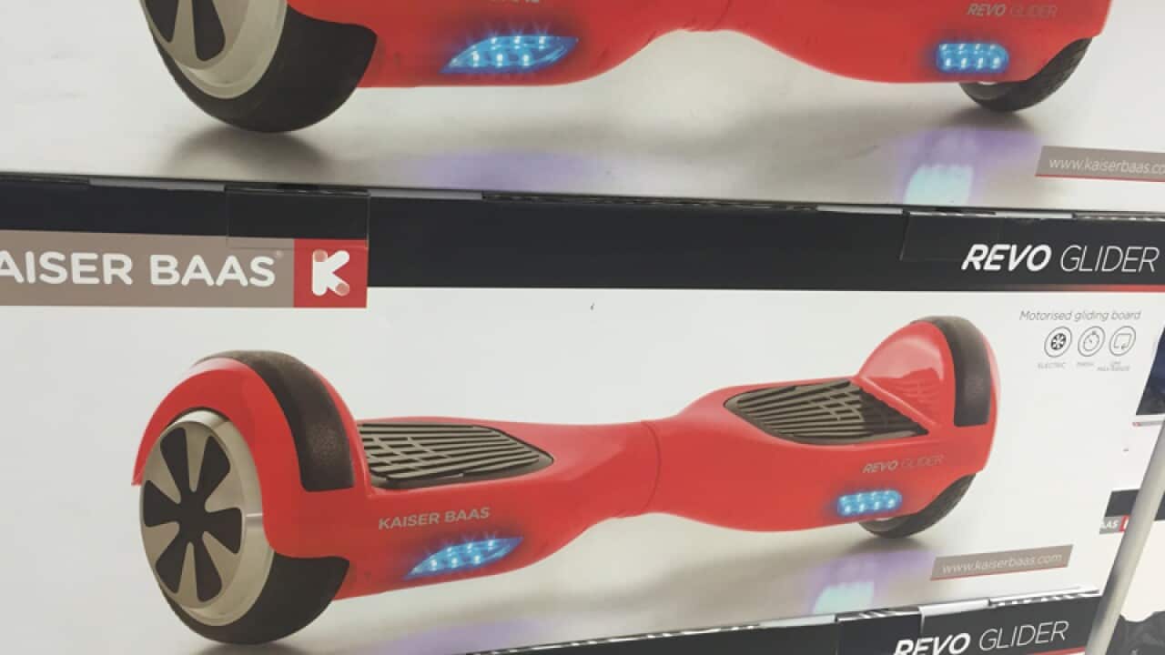 Hoverboards in a retail store