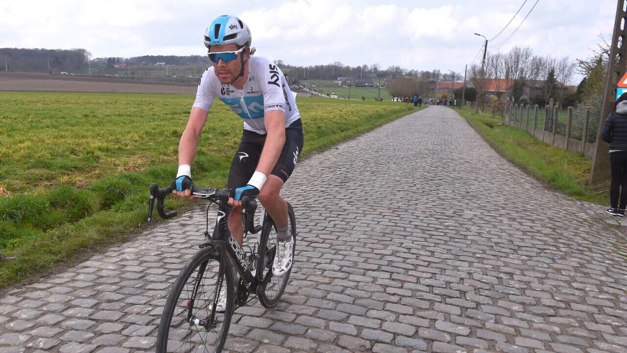Luke Rowe at the 2018 Tour of Flanders (Getty Images)