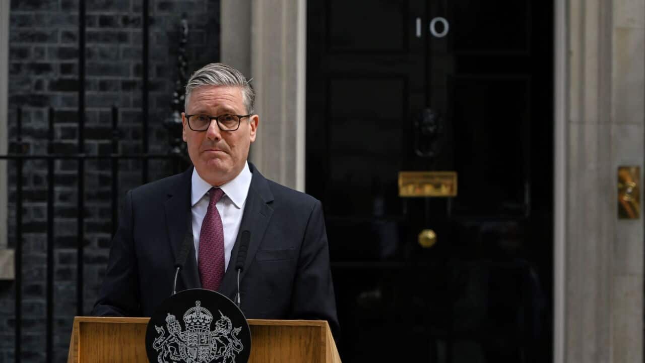 Britain's Prime Minister Keir Starmer speaks to the media outside 10 Downing Street to announce his resignation in London (AP Photo-Thomas Krych).jpg