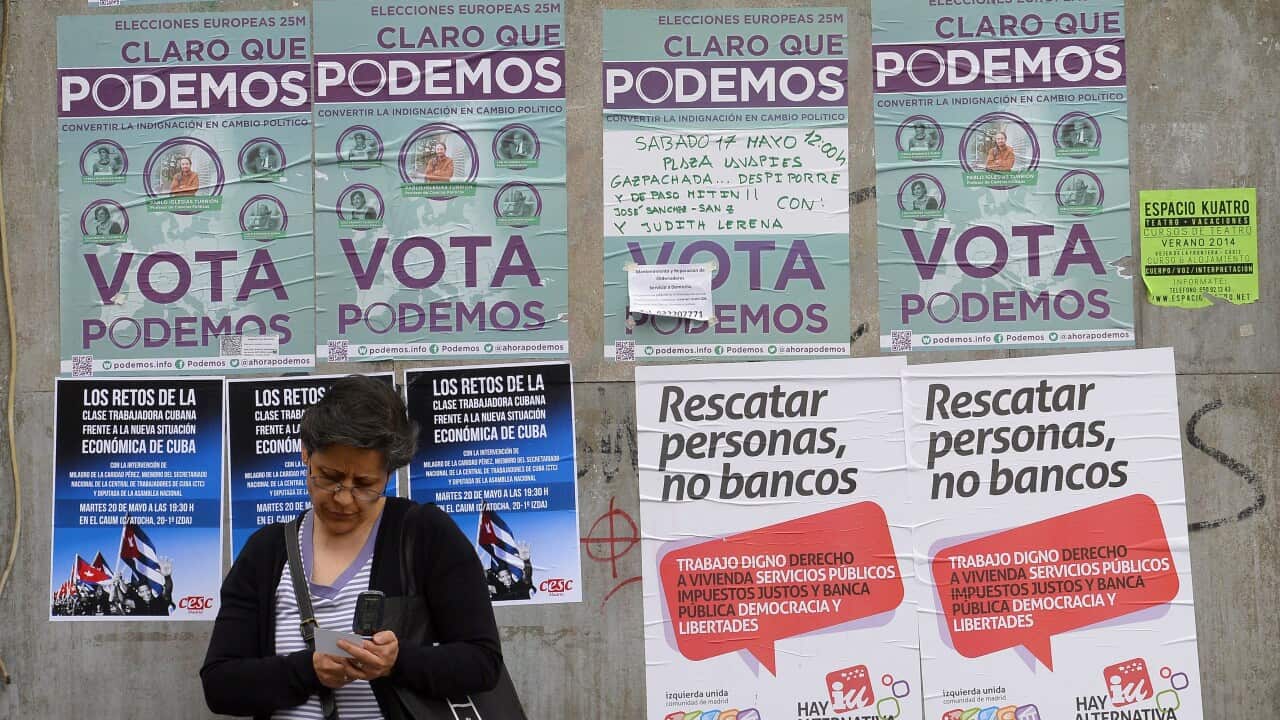 Posters for the EU elections in Madrid (Getty)