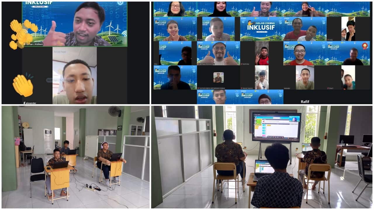 Photos of collaborative online coding learning autistic children and adolescents, May – July 2026. Photos courtesy: Dr Margaretha.