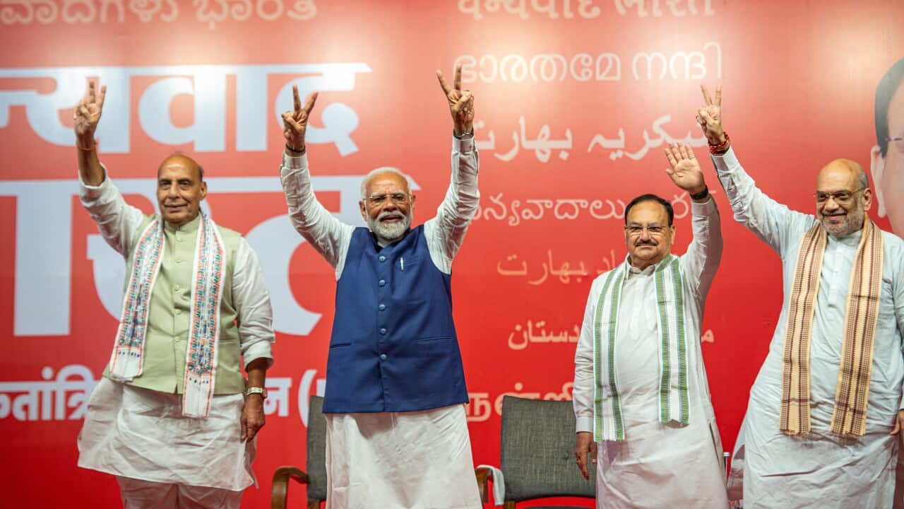 BJP celebration after the Result of General Election 2024, New Delhi, India - 04 Jun 2024
