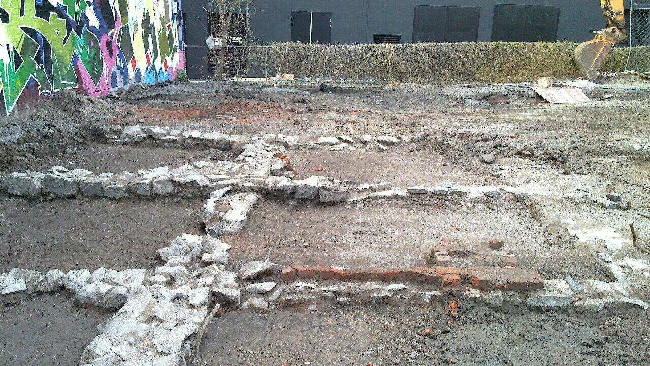 Archaeological dig at Little La Trobe Street, Melbourne