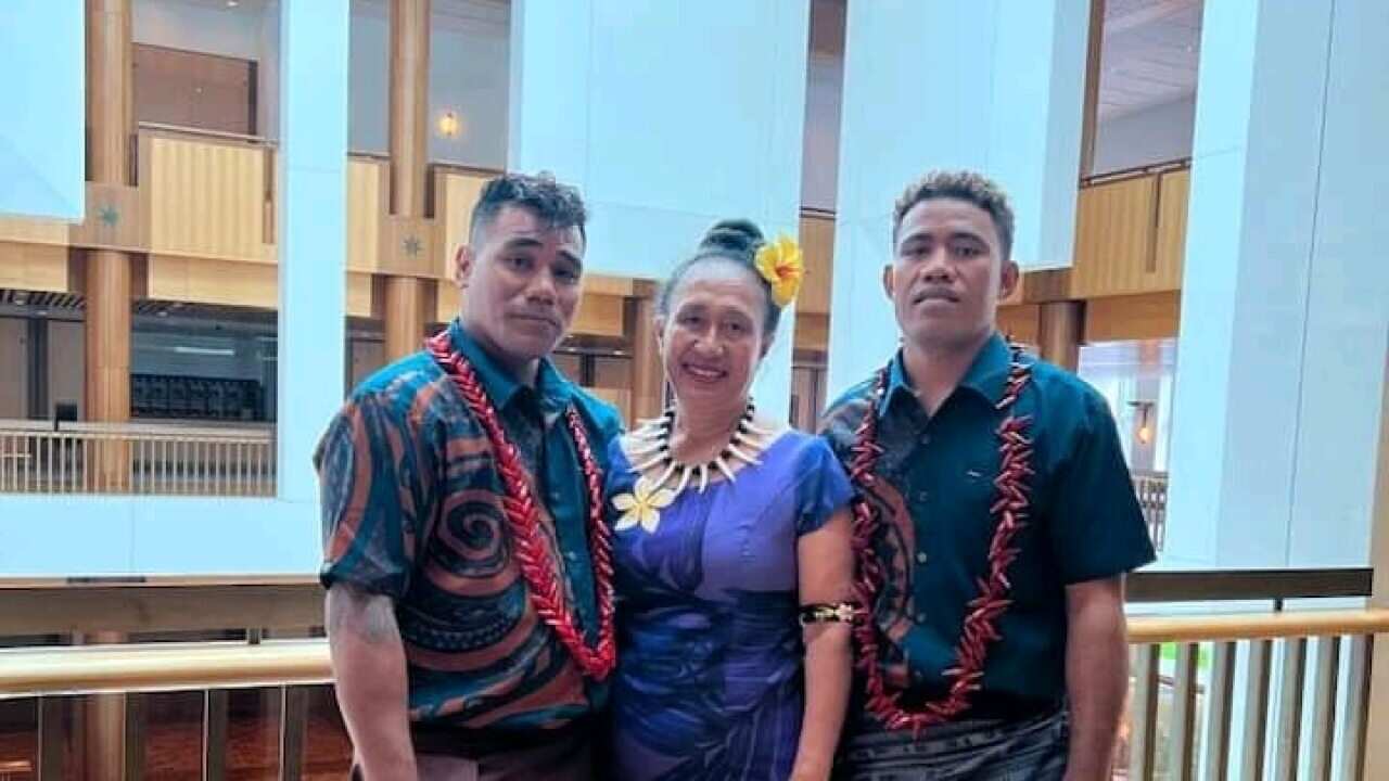 Alex Muese (left) and Talipope Kalolo (right) are Samoan workers who have come to Australia under the Seasonal Worker Programme.