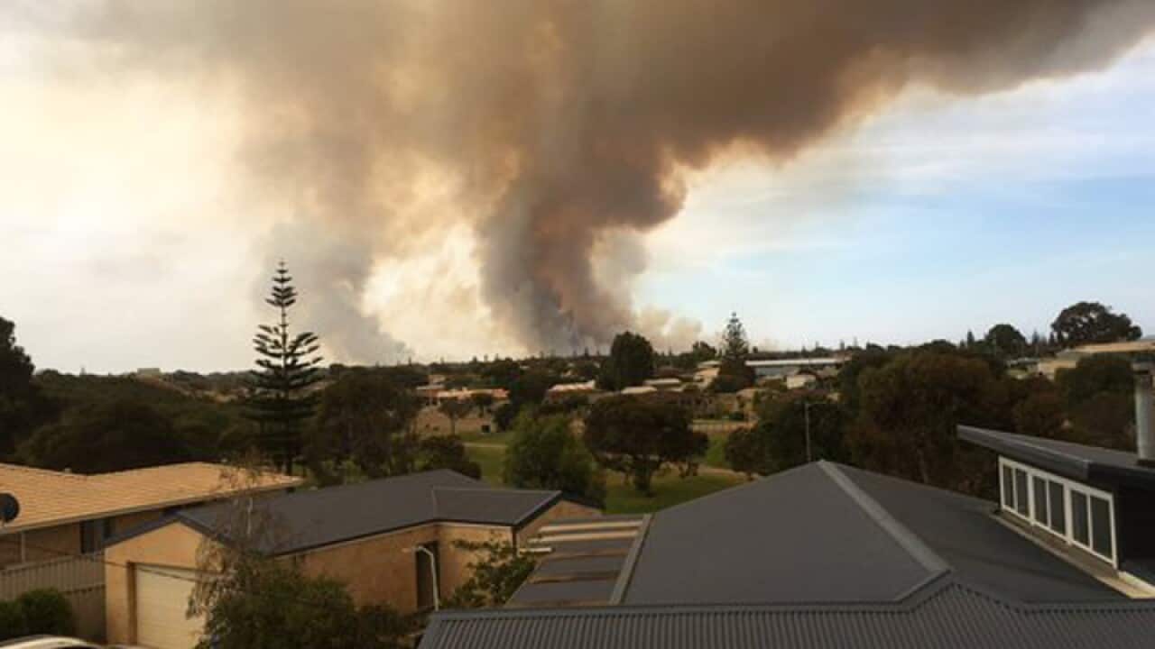 A supplied image of bushfire in Myrup in the Shire of Esperance.