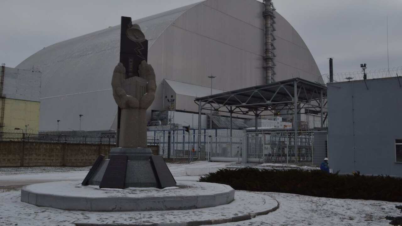 The Sarcophagus, built to house the Chernobyl nuclear power plant