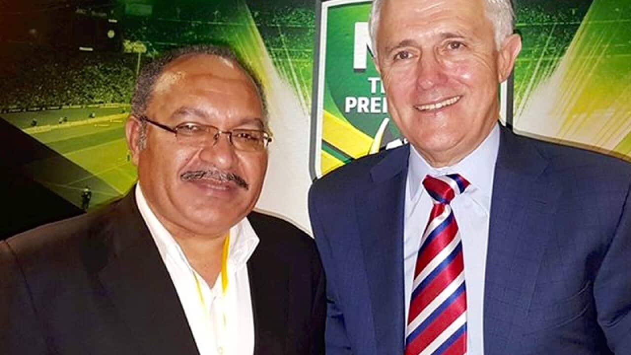 Papua New Guinea PM Peter O'Neill with Malcolm Turnbull