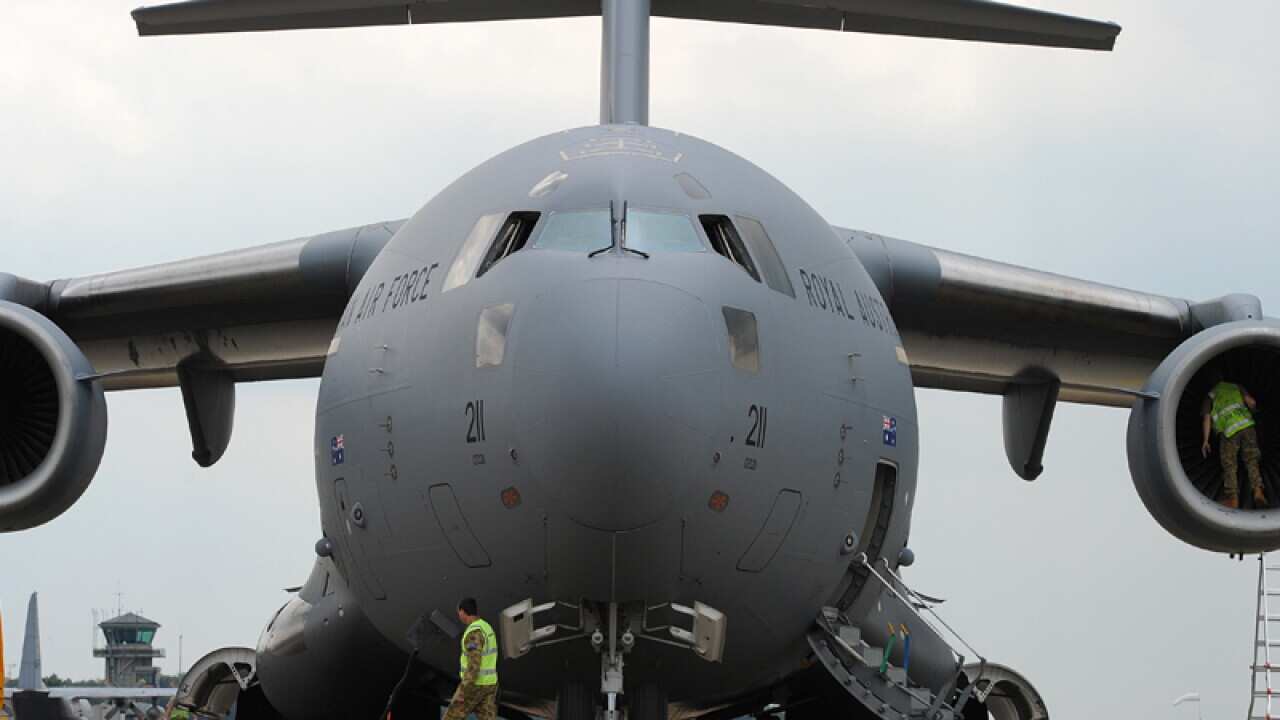 RAAF C-17 at Eindhoven Military Air Base.