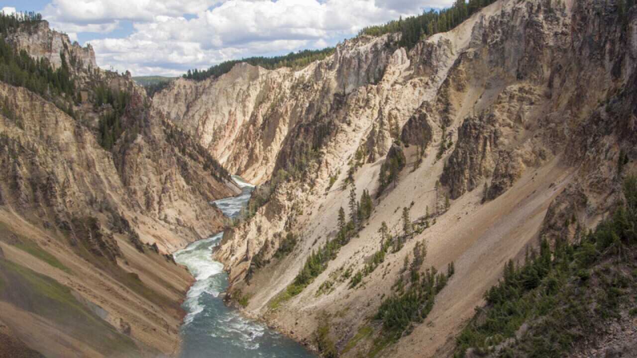 Yellowstone Falls in Yellowstone National Park