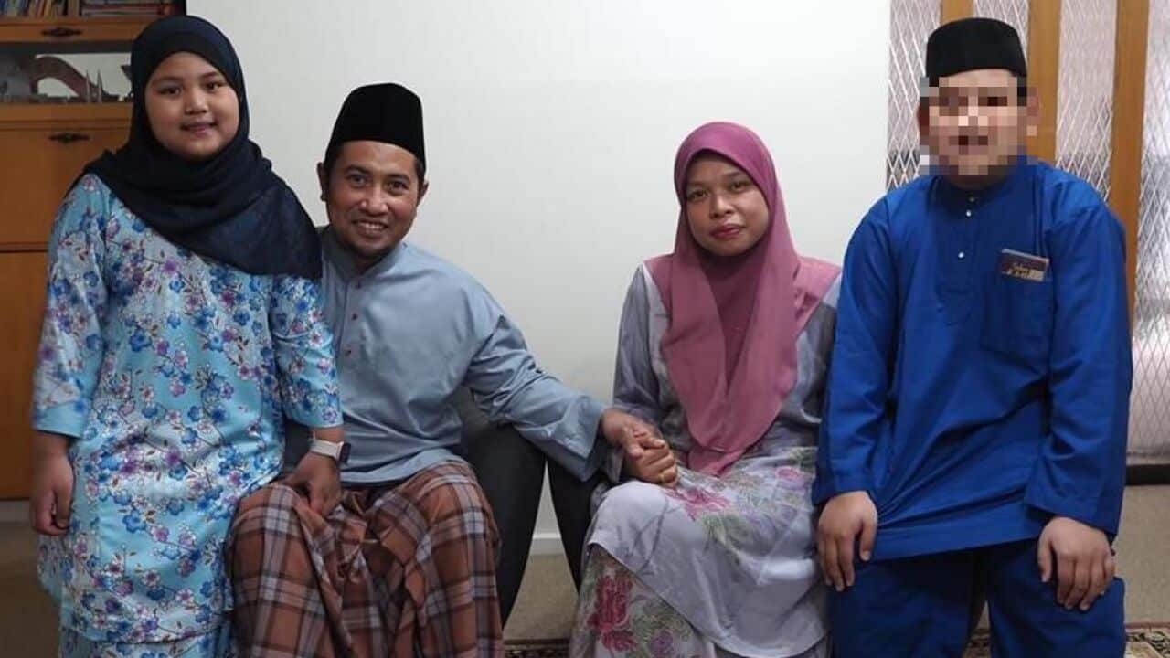 Rahimi Ahmad and his family