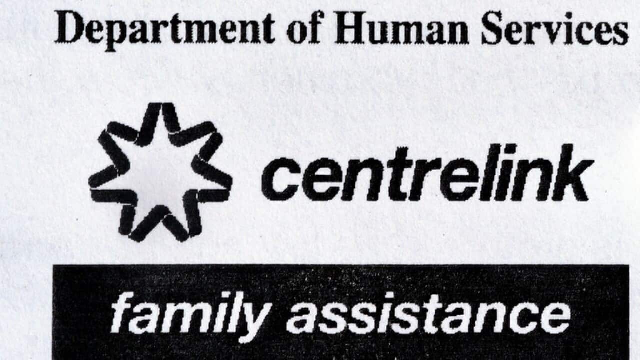 Stock photograph showing Australian Government's Centerlink, Family Assistance and Medicare branding, Thursday, April 23, 2015. (AAP Image/Dave Hunt) NO ARCHIVING