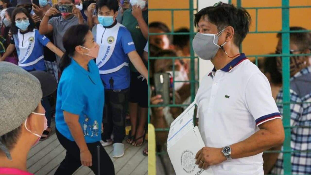 presidential candidates cast votes for Philippine election