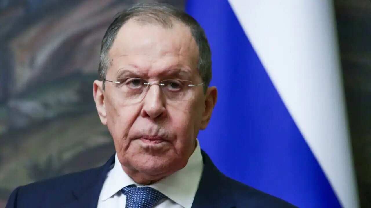 Russia's Foreign Minister Sergei Lavrov gives a press conference following his meeting with Eritrea's Foreign Minister Osman Saleh Mohammed at the Russian Foreign Ministry's Reception House.