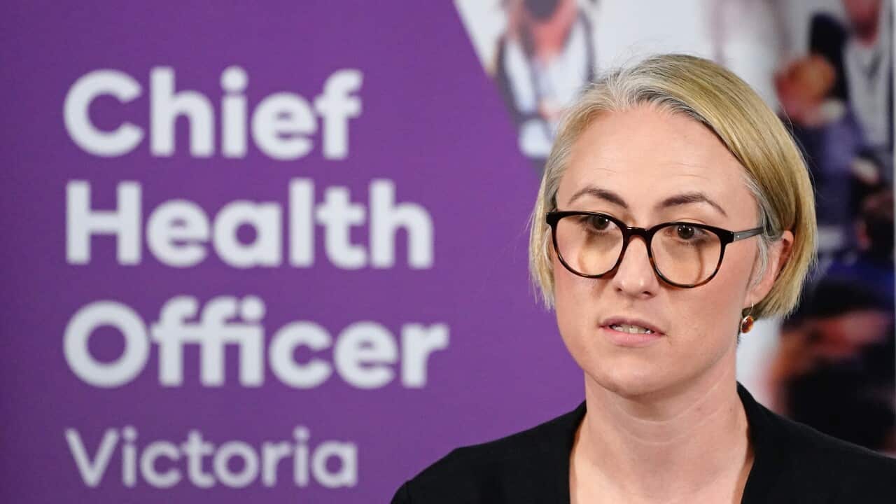Victorian Deputy Chief Health Officer Annaliese van Diemen gives an update on the coronavirus (COVID-19) pandemic in Melbourne, Saturday, April 11, 2020.