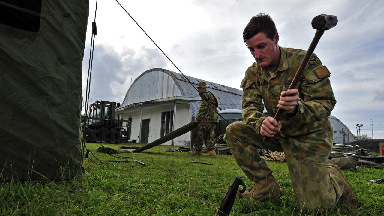 Image supplied by Australian Department of Defence at Manus Island assisting with initial works to expand the Regional Processing Centre August 2013 aap.jpg